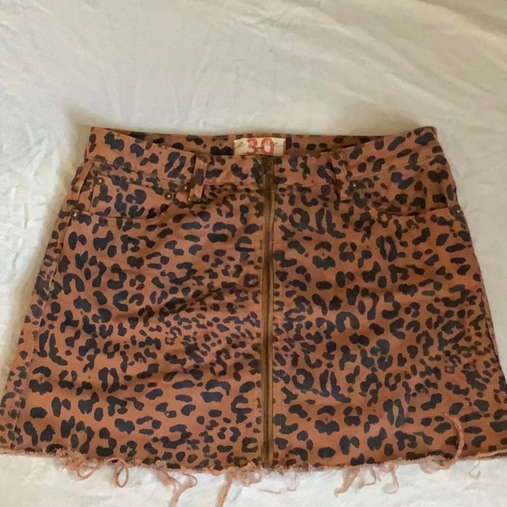 Free People Cheetah Mini Skirt